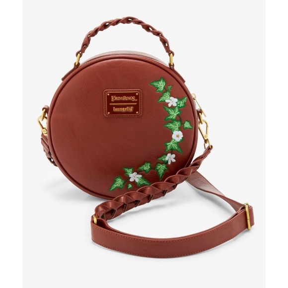NWT Loungefly The Lord of the Rings Floral Hobbit Door Figural Crossbody Bag - Picture 3 of 4
